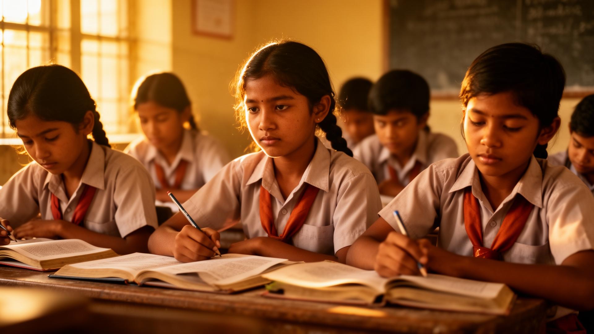 Manipuri students studying focused at Sanalishree Tutorial